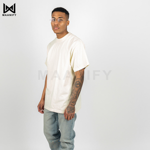 T-shirt Homme Oversize en Coton Teint en Pièce, Style Streetwear, Vintage Délavé, Qualité Premium, Décontracté et Tendance - Product Image 4