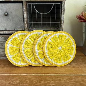 Premium Bohemian Design <b>Bead</b> Cup <b>Coasters</b> Decorative Heat-Resistant <b>Coasters</b> for Housewarming Gifts Craftsmanship - Product Image 5