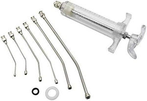 Juego de jeringas veterinarias reutilizables con agujas metálicas para inyección de vacunas en mascotas, equipo médico animal - Product Image 4
