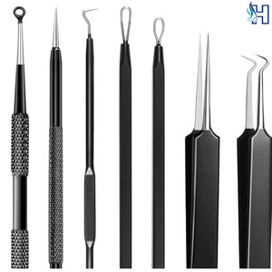 Kit de suppression des points noirs en acier inoxydable avec plusieurs outils d'extraction pour un nettoyage en profondeur des pores - Product Image 4