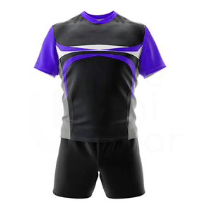 Meilleur fabricant, dernier design, uniforme de rugby pour adultes, nouvelle arrivée, respirant, séchage rapide, évacuation de l'humidité, unisexe, 100% polyester - Product Image 2