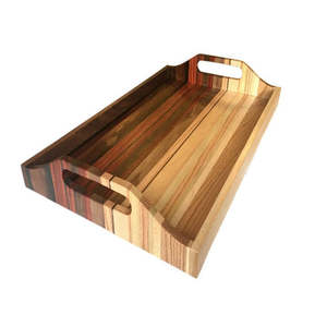 Exclusive Premium Wood <b>Serving</b> Tray for <b>Beverage</b> Service Premium Coffee Tea <b>Serving</b> <b>Set</b> with Unique Design - Product Image 1