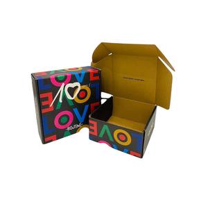 Boîte cadeau rigide ondulée recyclable imprimée sur mesure avec logo emballage en papier de luxe écologique - Product Image 4