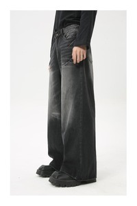 Pantalon Premium Homme Duiem Lavé à Imprimé Signature, Tendance Urbaine Personnalisée - Product Image 3