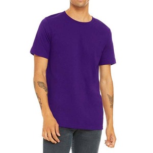Nouveauté : T-shirts à manches courtes de couleur violette 180g pour hommes, service OEM ODM, faible MOQ, prix bas - Product Image 1