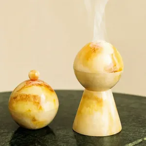 Brûleur d'encens artisanal en bois de santal et résine, style marocain, diffuseur d'aromathérapie indien, écologique - Product Image 2