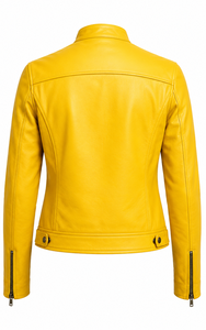 เสื้อแจ็คเก็ตหนังผู้ชาย คอตั้ง ปิดด้วยซิป - Product Image 2