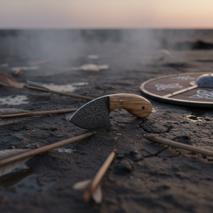 Cuchillo de Hoja Fija Estilo Vikingo Tradicional, Forjado a Mano, Hoja Grabada Estilo Vikingo, Cuchillo de Bolsillo EDC, Elegante Cuchillo de Camping - Product Image 4