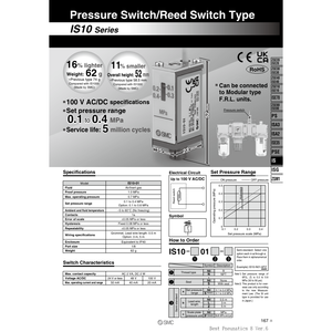 Pressostat pneumatique SMC IS10-01S-6 - Product Image 1