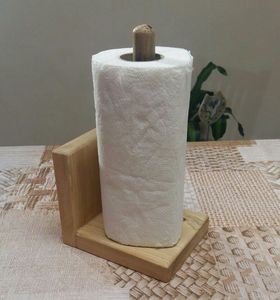 ที่ใส่กระดาษทิชชูแบบหรูหรา งานฝีมือไม้ ของตกแต่งห้องครัว ที่วางกระดาษชำระ ฐานไม้ - Product Image 5