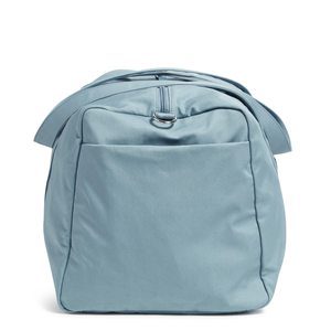 Light Blue Polyester <b>Duffel</b> <b>Bag</b> With Zipper Closure And Front Pocket For Exercise Fitness Use - Product Image 4