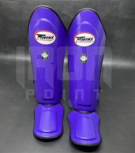 Espinilleras de Cuero Personalizables Ligeras para Adultos con Cierre de Gancho y Bucle TWINS Muay Thai MMA Protección Básica Personalizada - Product Image 1