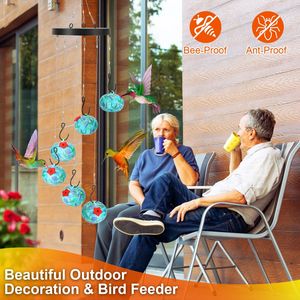 Mangiatoia per Colibrì Orale con Protezione per la Lingua, Design Unico a Campanelli a Vento da Appendere per Decorazione Giardino, Patio, Cortile, Esterni - Product Image 5