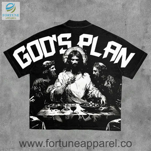 เสื้อยืดโอเวอร์ไซส์ผู้ชายสีขาวล้วนคุณภาพสูงหรูหรา ผ้าคอตตอนหวี 100% น้ำหนัก 320 กรัม แขนสั้น เป็นมิตรกับสิ่งแวดล้อม - Product Image 2