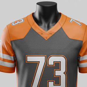 Venta al por Mayor de Camisetas de Fútbol Americano Personalizadas de Manga Corta, Alta Calidad, 100% Poliéster, Color Sólido, Ropa de Equipo, Colores Personalizados, Precios - Product Image 4