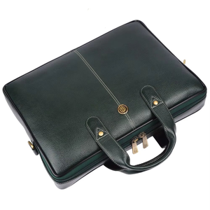 Sac bandoulière élégant en cuir véritable pour homme, sacoche d'affaires avec compartiment pour ordinateur portable, style bureau - Product Image 3