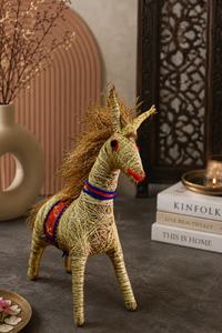 Figura Decorativa de Caballo de Paja Hecha a Mano, Accesorio de Decoración para el Hogar Ecológico y Tradicional, Figura Rústica de Animal para Tiendas de Regalos - Product Image 5