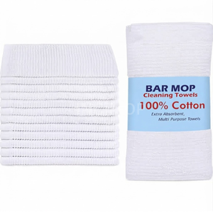 Best <b>Sale</b> 16x19 White 100% Cotton Ribbed Bar <b>Mop</b> Towels 32 oz Highly Absorbent Restaurant Cleaning Towel Supply from Direct Asia - Product Image 5