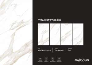 กระเบื้องพอร์ซเลนแกะสลักลายหรูหรา ขนาด 600x1200 มม. กระเบื้องปูพื้นและผนังขนาดใหญ่ สำหรับตกแต่งภายในอย่างหรูหรา - Product Image 4