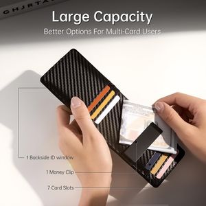 Portafoglio Bifold Sottile da Uomo con Protezione RFID, Finestra ID, Tasca Frontale, Porta Carte Sottile e Fermasoldi – Regalo per Lui - Product Image 2