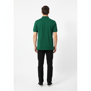 Polo décontracté pour homme 100 % coton avec poche, anti-plis, manches courtes, imprimé brodé personnalisable, confortable pour temps chaud - Product Image 2