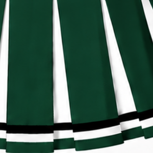 Jupe plissée vert foncé personnalisée par le fabricant pour femmes, uniforme de danse athlétique, tenue de performance d'équipe avec rayures - Product Image 6