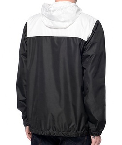 Premium Quality <b>Men</b> <b>Pullover</b> Custom Made Black/White Windbreaker <b>Jacket</b> - Product Image 2