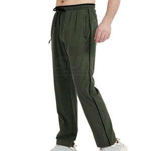 กางเกงขายาวผู้ชายทรงตรงสไตล์ลำลอง ผ้าฝ้าย 100% ระบายอากาศได้ดี ดีไซน์เฉพาะตัว รับผลิตตามแบบ สำหรับขายออนไลน์ - Product Image 3