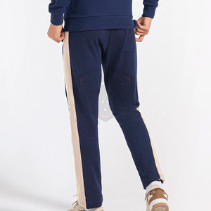 Pantalon de survêtement décontracté pour hommes, taille haute, écologique, respirant, doublure polaire, polyester/coton, avec cordon de serrage – Vente en gros - Product Image 4