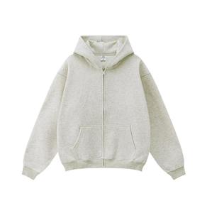 เสื้อแจ็คเก็ตฮู้ดดี้สีเทาชาร์โคลพรีเมียม ซิปเต็มตัว ผ้าฟลีซ มีกระเป๋าจิงโจ้ สไตล์ลำลองแนวสตรีทแวร์ จากซัพพลายเออร์ - Product Image 5