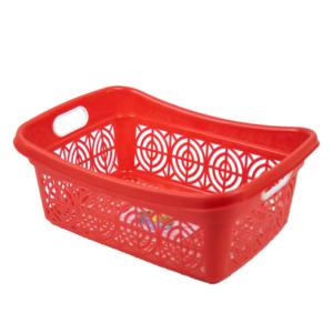 Dual <b>Handle</b> <b>Plastic</b> Strainer <b>Basket</b> Durable PP Material Multi-Purpose Home Storage Organization Modern Pattern Food Use BPA Free - Product Image 1