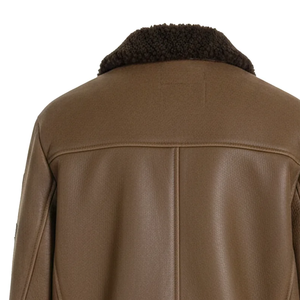 Genuine Leather <b>Shearling</b> Aviator <b>Jacket</b> <b>Men</b> Premium Sheepskin Fur Winter Coat Comfortable Warm Stylish Breathable Outerwear Fit - Product Image 2