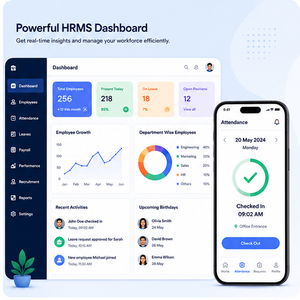 Desarrollo de Aplicaciones Móviles HRMS Avanzadas, Gestión de Personal, Control de Horas, Autoservicio para Empleados, Solución HR Basada en la Nube - Product Image 2