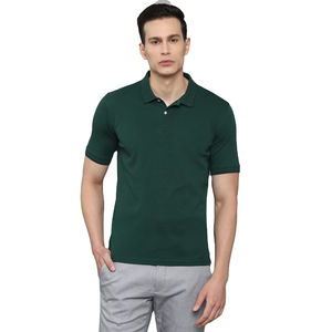 Polo de Manga Corta Casual para Hombre con Logotipo Personalizado, Color Sólido, Tejido de Algodón Transpirable, Talla Grande - Product Image 2