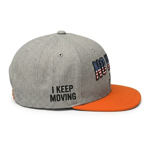 INJAE OEM Custom <b>Flat</b> Bill Snapback <b>Hat</b> 6 Panel Structured Polyester/Cotton Unisex Adjustable Raised Embroidery Private Label - Product Image 2