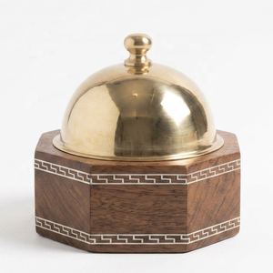 Olla Moderna Árabe de Acero Inoxidable con Tapa de Acero Pulido, Incrustaciones Geométricas, Cazuela Premium con Interior Antiadherente, para Ramadán - Product Image 1