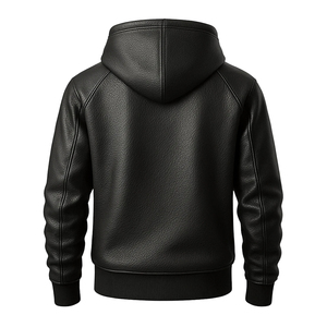 Sweat-shirt unisexe sur mesure de haute qualité avec logo OEM, sweat-shirt pour homme en cuir 100% de haute qualité, coupe ample - Product Image 2