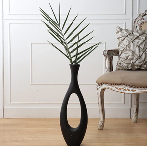 Florero de Metal Negro al por Mayor |   Jarrón Decorativo Moderno para Sala de Estar y Decoración de Hoteles - Product Image 2