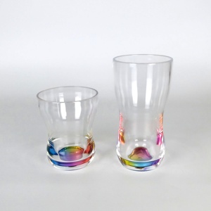 Verre à boire en plastique acrylique à fond de couleur - Product Image 3