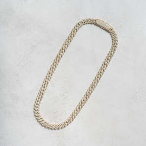 สร้อยคอคิวบันลิงค์แบบ Iced Out ประดับเพชร VVS มอยส์ซาไนต์ เงินแท้ 925 ชุบทองคำเหลือง สไตล์ฮิปฮอป - Product Image 4