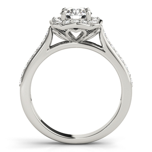 Bague de fiançailles de luxe avec halo carré en diamant cultivé en laboratoire certifié IGI, or 10K 14K 18K, argent 925 935, cadeau d'anniversaire de mariage - Product Image 4