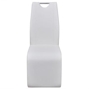 2 pz sedie da pranzo in ecopelle bianche - Product Image 2