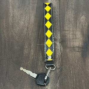 Personalized Checkered Cowhide Leather Wristlet Keychain with Diamond Pattern Hand Strap Key Holder for Women <b>Bags</b> Keys <b>Gifts</b> - Product Image 4