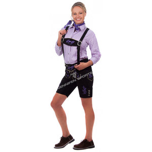 <b>Women</b> Custom Trachten Bavarian <b>Lederhosen</b> Shorts With Suspender New Style German Traditional Design Mid Featuring Leather - Product Image 2