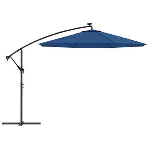 Parasol de jardin en porte-à-faux Azure 118.1 \ "avec lumières LED et poteau en acier - Product Image 4