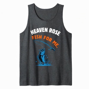 Débardeur en coton sans manches pour homme, impression graphique personnalisée OEM, slogan amusant, style décontracté d'été, vente en gros - Product Image 1