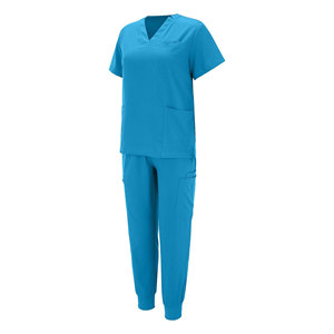 Conjunto de Uniforme Médico para Mujer, Diseño Moderno, Fabricación Directa de Fábrica OEM, Alta Calidad, Blusa de Manga Corta, Pantalones Elásticos - Product Image 3