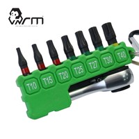Outils à main OEM/ODM – Lot de 8 embouts T10-T40 avec porte-clés à cliquet, longueur totale 13, finition phosphate de manganèse, pour perçage du bois