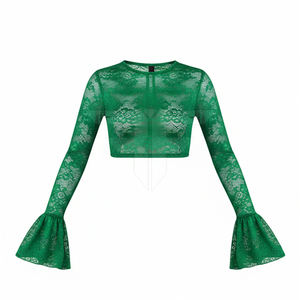 Top Corto de Poliéster/Algodón para Mujer, Personalizable con Logotipo Frontal, de Secado Rápido y Transpirable, Precio Bajo de Fábrica, Servicio OEM, Venta Caliente - Product Image 2