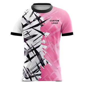 Maillot de football personnalisé avec logo sublimé, manches courtes pour homme, imprimé géométrique, polyester respirant, vêtements de sport pour adultes - Product Image 5
